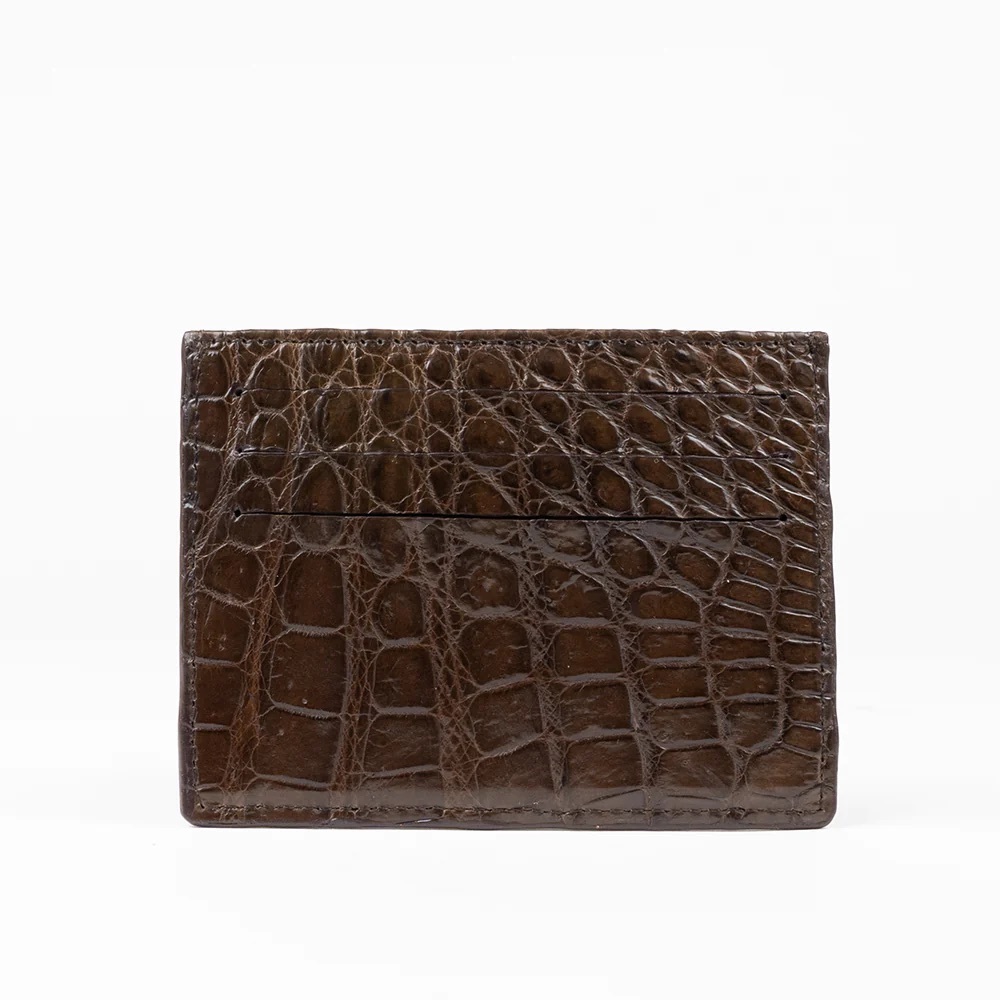 457. NWT MENS SHERRILL & BROTHERS BLAKE GENUINE CROCODILE CREDIT CARD HOLDER
